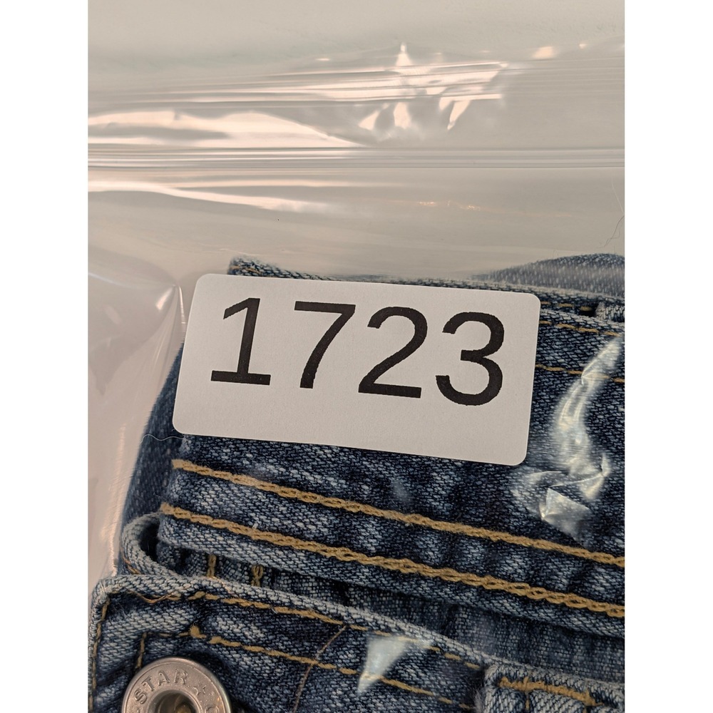 G-Star Raw Denim Shortcut Comwood Jeans Blue Flared Leg Mens 30x32 Y2K - Picture 13 of 13